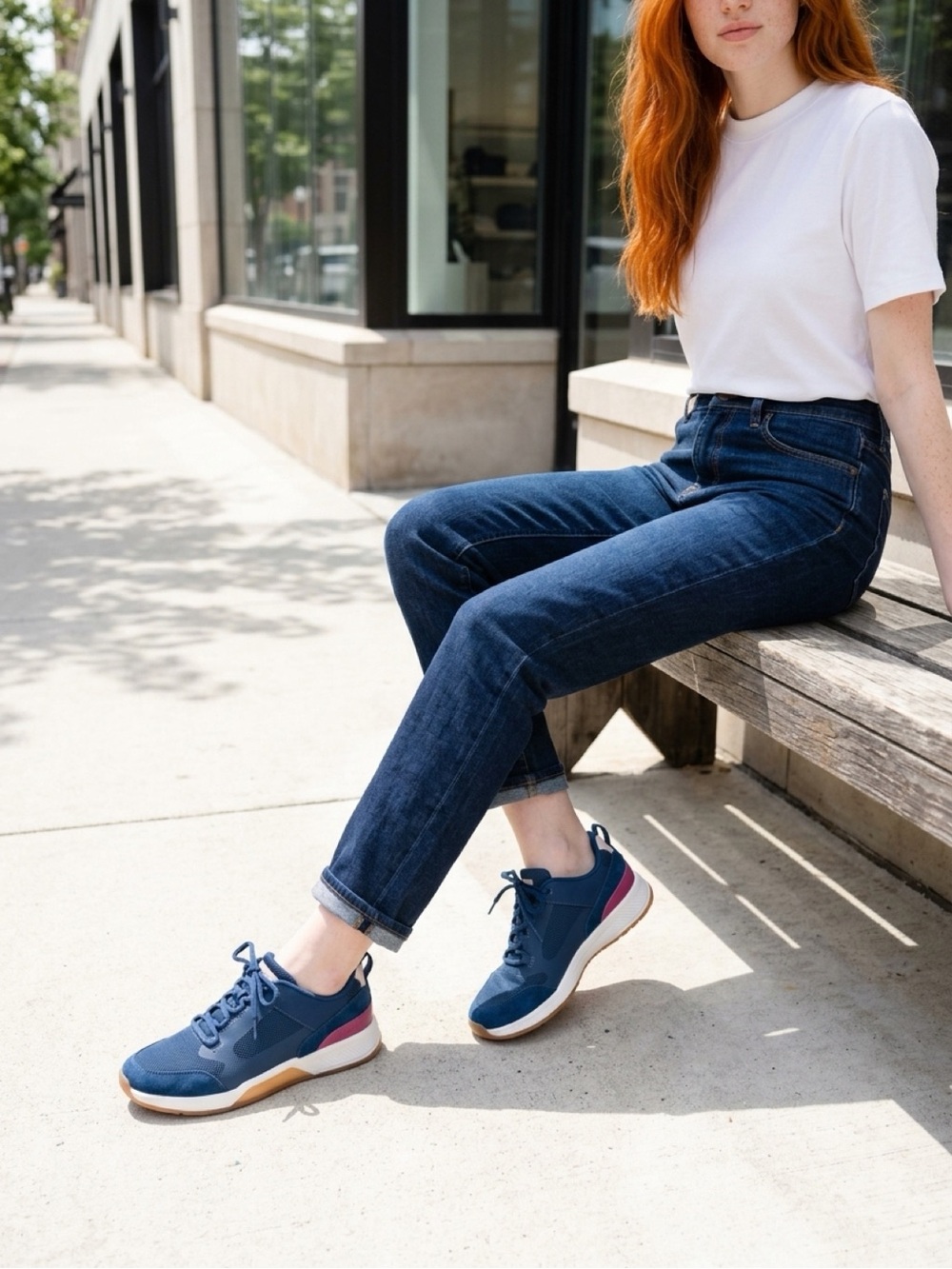 Vionic Fearless Trainer Women’s Sneakers Dark Blue / Very Berry Size 8